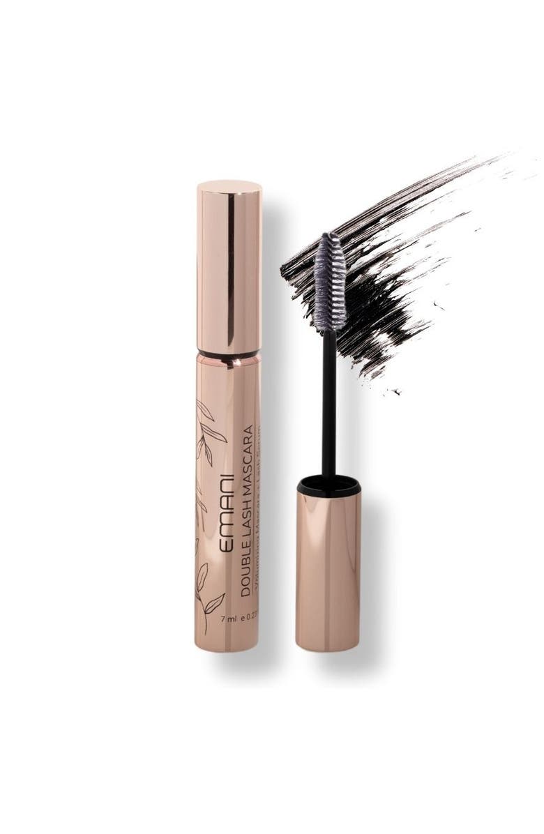 Emani Double Lash Mascara + Serum, Main, color, Black