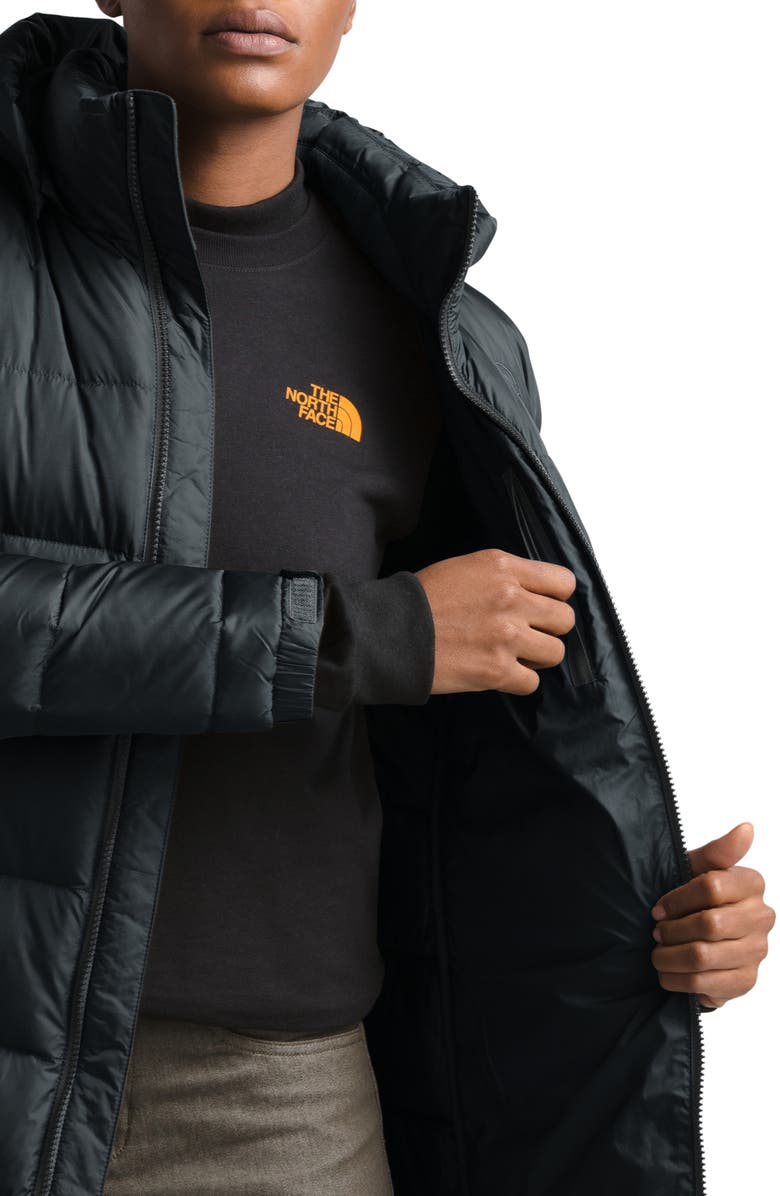 The North Face Metropolis III Water Repellent 550 Fill Power Down Hooded Parka, Alternate, color, 