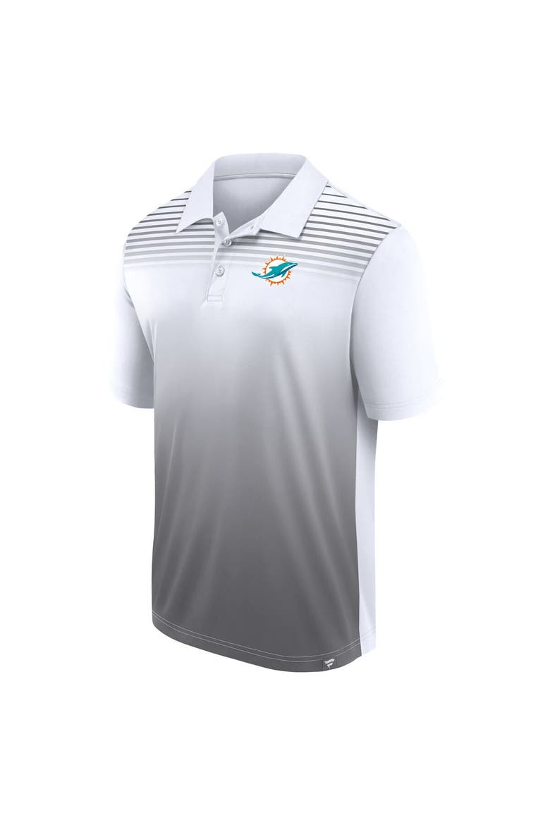 Men's Logo Athletic White Miami Dolphins Sandlot Game Polo, Alternate, color, White
