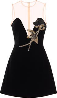 SAU LEE Aria Beaded Sleeveless Minidress