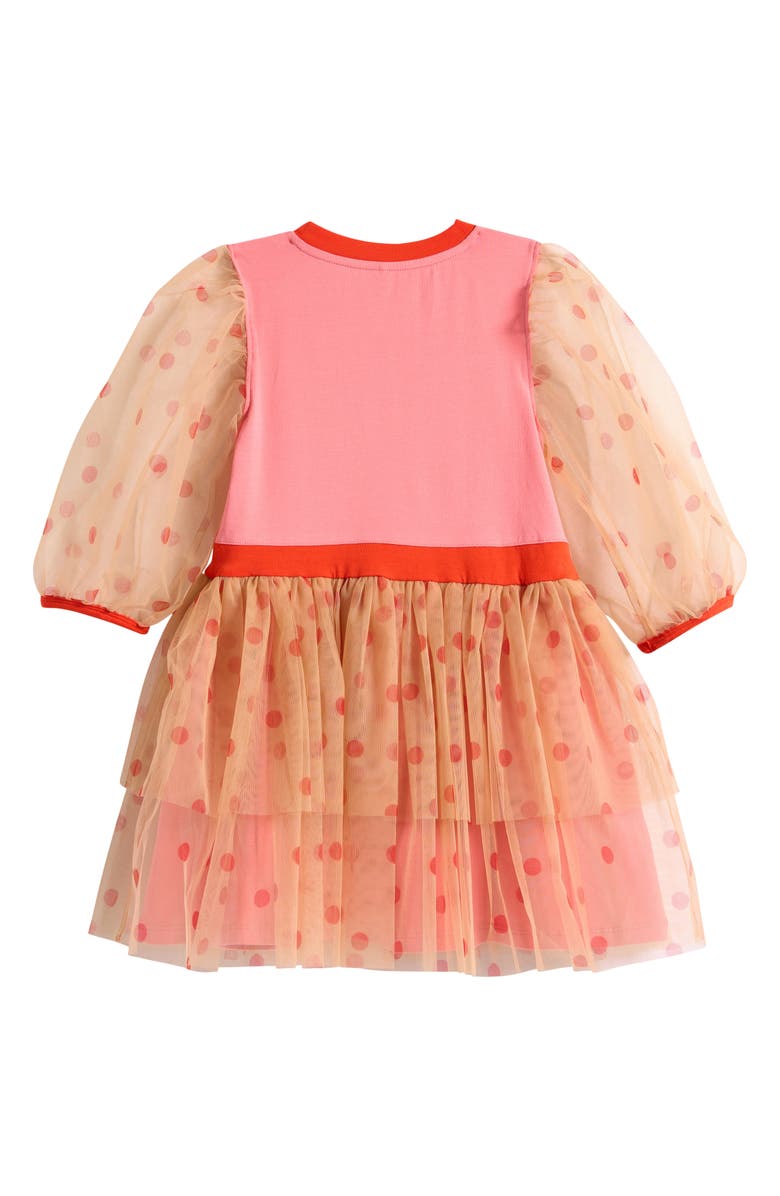 Mini Rodini Kids' Polka Dot Tulle Party Dress, Alternate, color, Pink