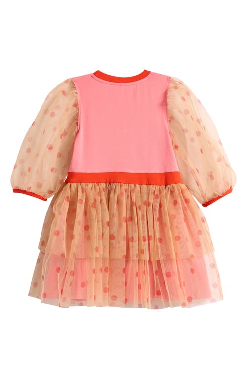 Mini Rodini Kids' Polka Dot Tulle Party Dress In Pink