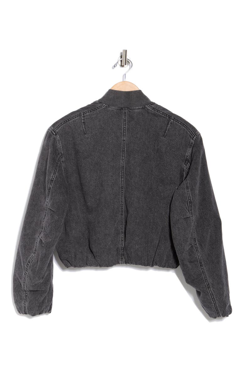 Maggie Featherweight Cotton Blend Crop Bomber Jacket, Alternate, color, ANGLIQUE
