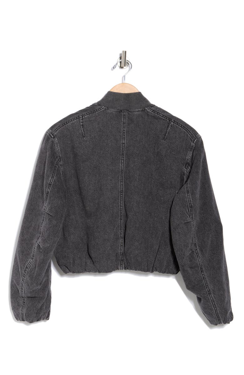 rag & bone Maggie Featherweight Cotton Blend Crop Bomber Jacket, Alternate, color, 