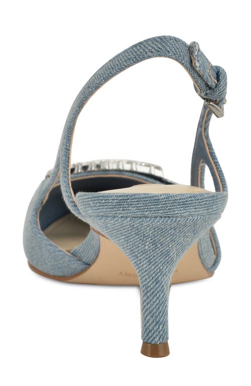 Nine West Neeri Pointed Toe Slingback Pump In Light Blue