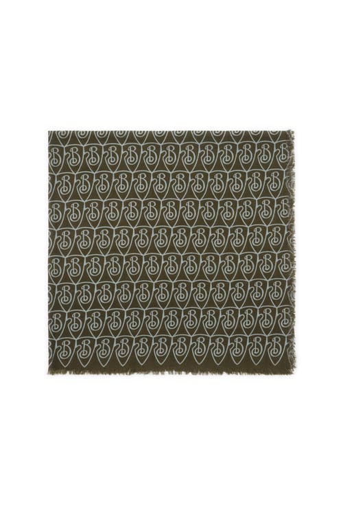Shop Burberry B Shield Wool Scarf In Loch