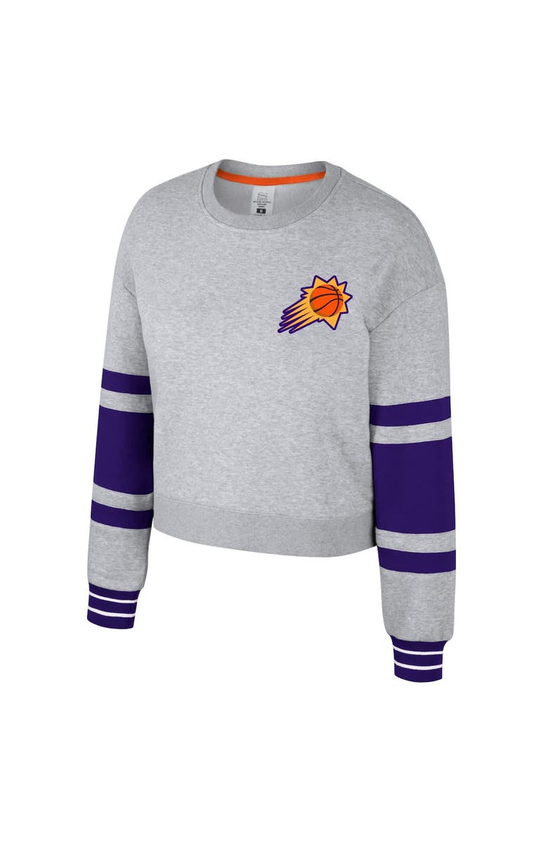 Stadium Essentials Women's Stadium Essentials Heather Gray Phoenix Suns 2024/25 City Edition Scrimmage Cropped Pullover Sweatshirt, Alternate, color, Heather Gray