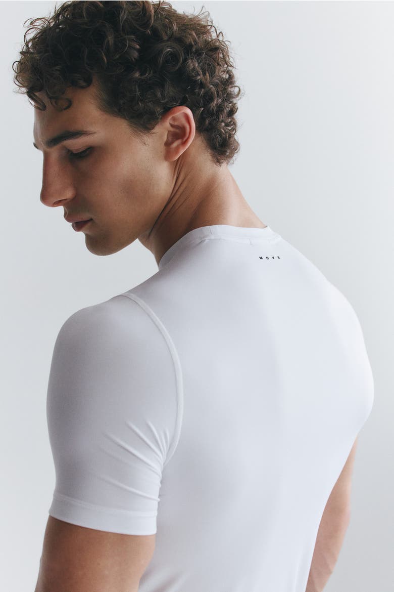 Compression-fit Sports T-shirt With Drymove, Alternate, color, White