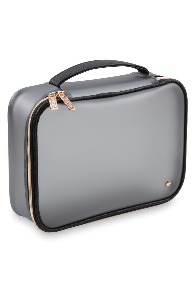 Jumbo Makeup Case, Alternate, color, BLACK
