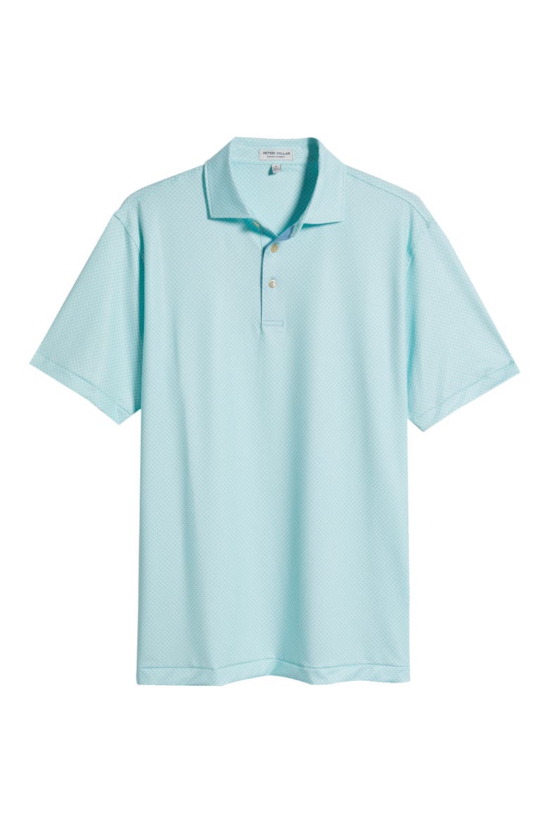 Circle Geo Print Performance Jersey Polo, Alternate, color, SEAGLASS