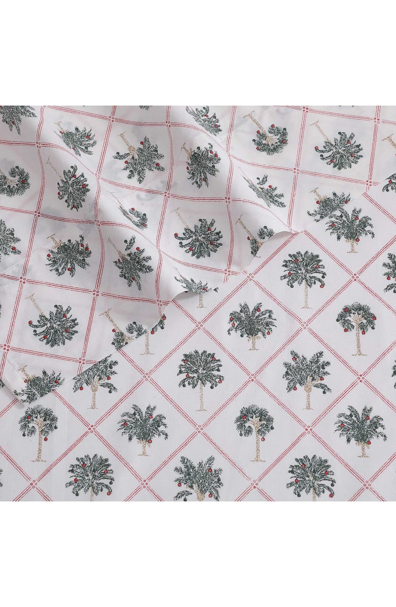 Tommy Bahama Palm Tree Trellis 200 Thread Count Cotton Percale Sheet Set, Alternate, color, White