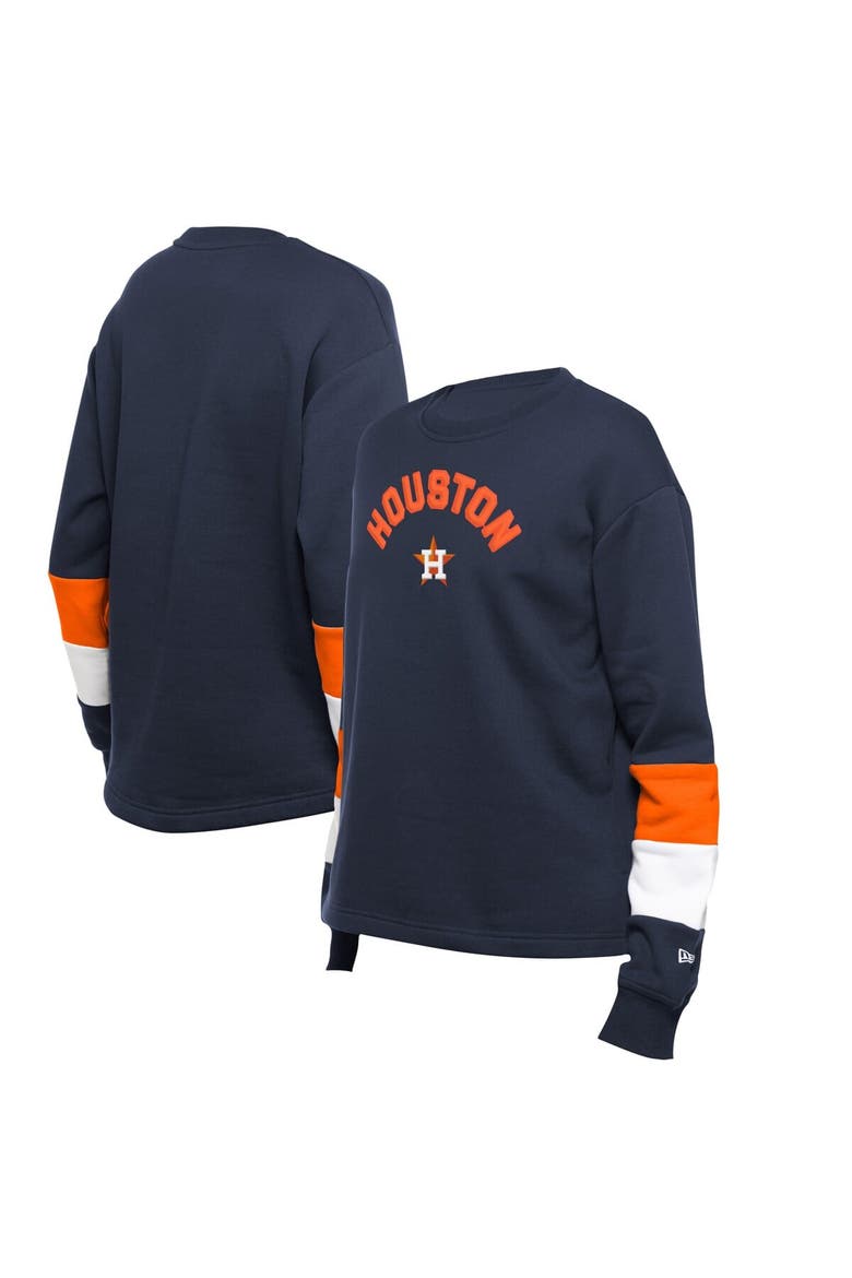 Women's New Era  Navy Houston Astros Game Day Color Pullover Sweatshirt, Main, color, Navy