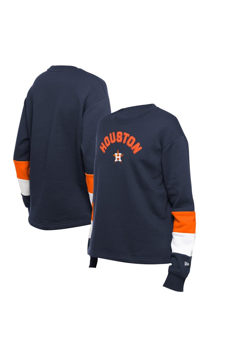 New Era Women's New Era Navy Houston Astros Game Day Color Pullover Sweatshirt, Main, color, Navy