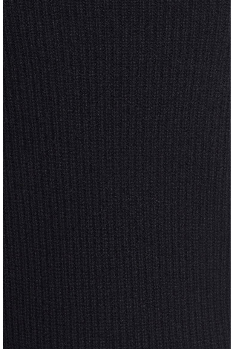 Quinn 'Teresa' Cashmere Cable Knit Turtleneck Tunic, Alternate, color, BLACK