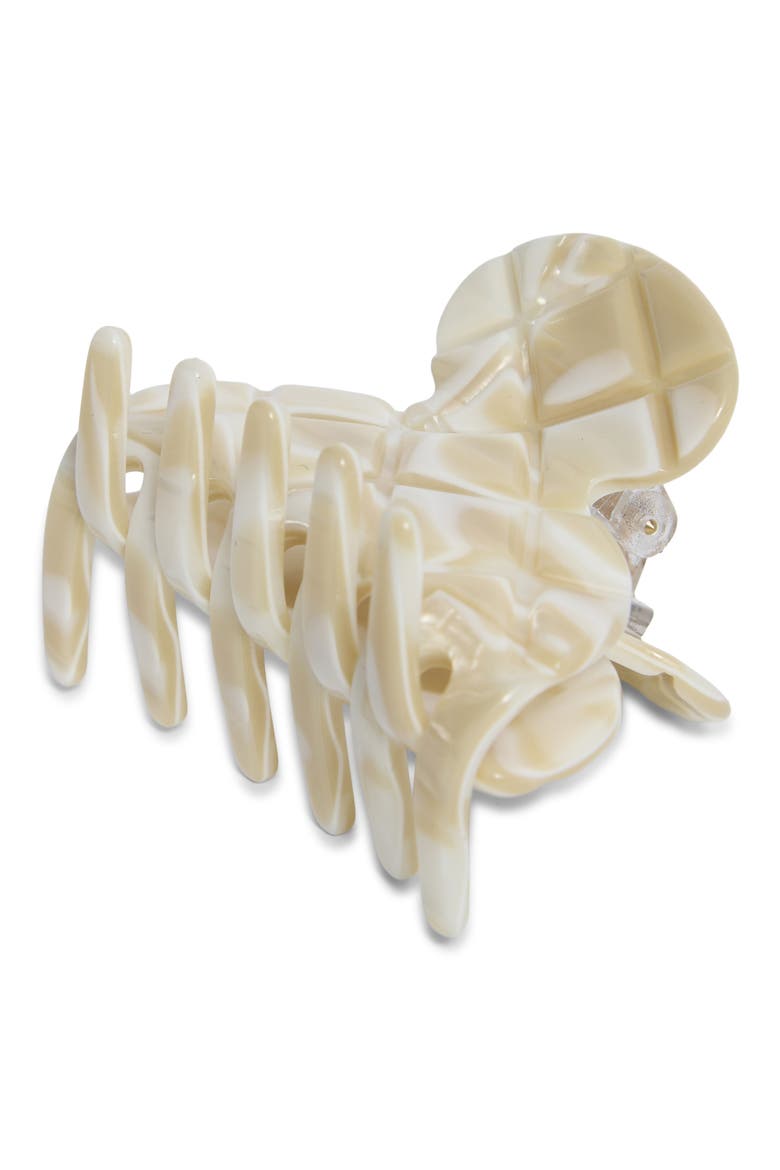 Quilted Small Claw Clip, Main, color, ALBA