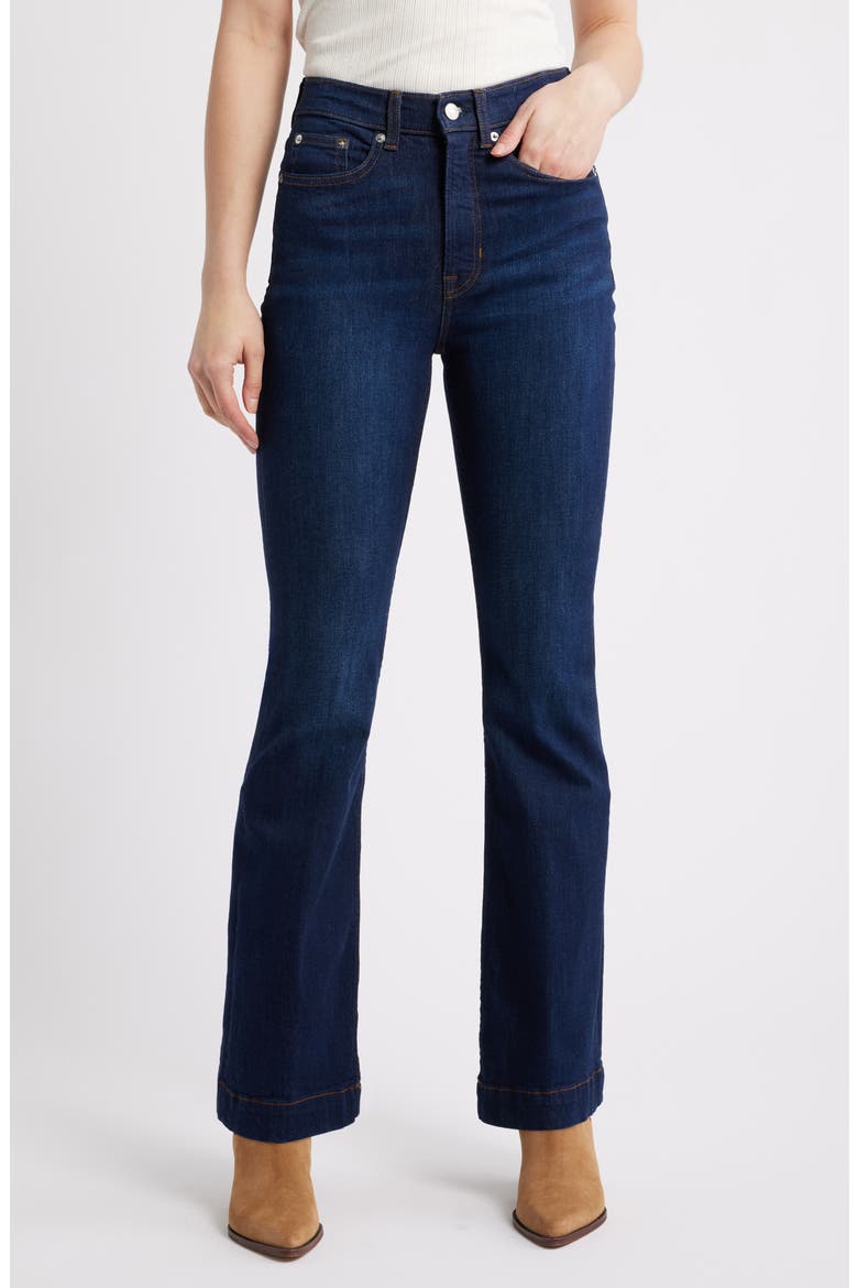 SPANXsculpt™ ReDefine High Waist Flare Leg Jeans, Main, color, DARK INDIGO