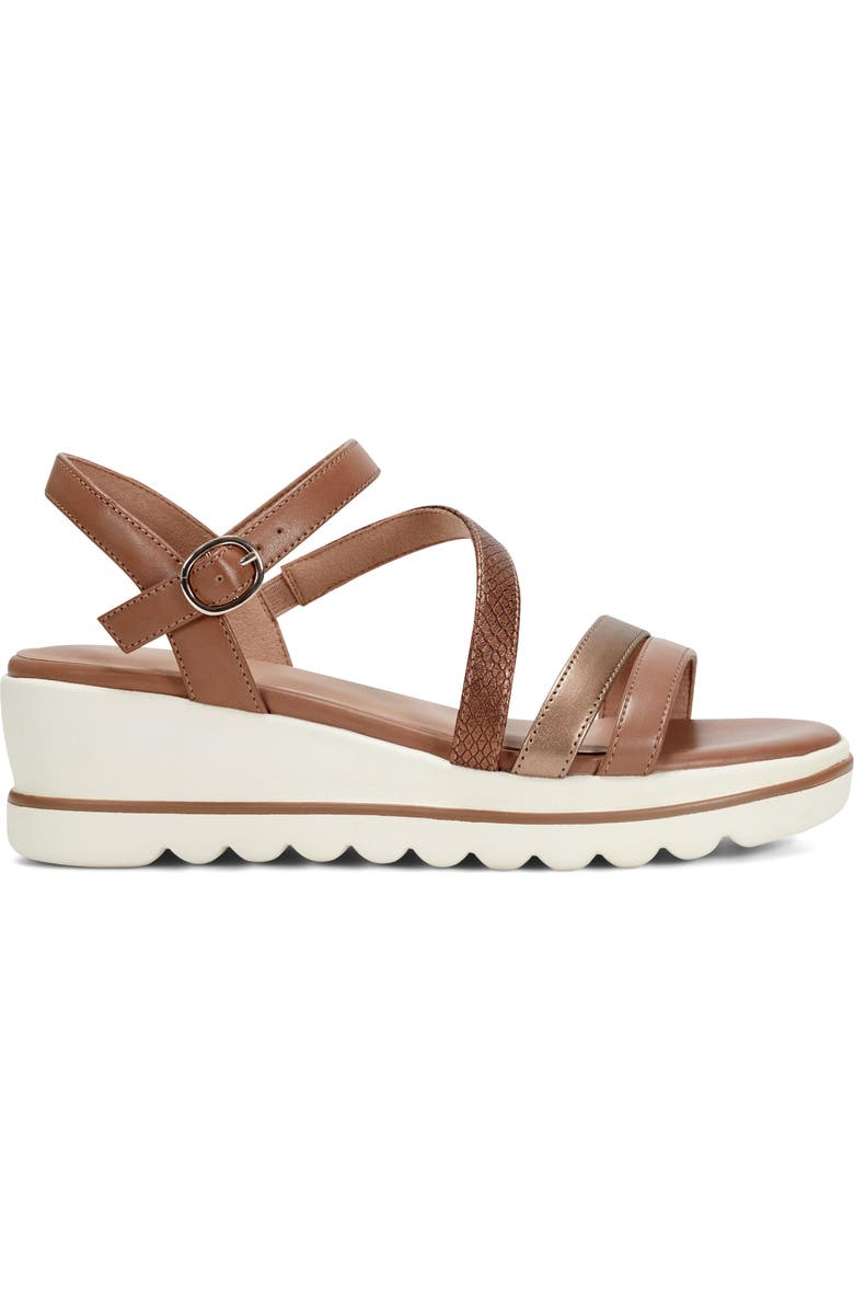 Easy Spirit Sheale Lug Sole Wedge Sandal, Alternate, color, Medium Brown