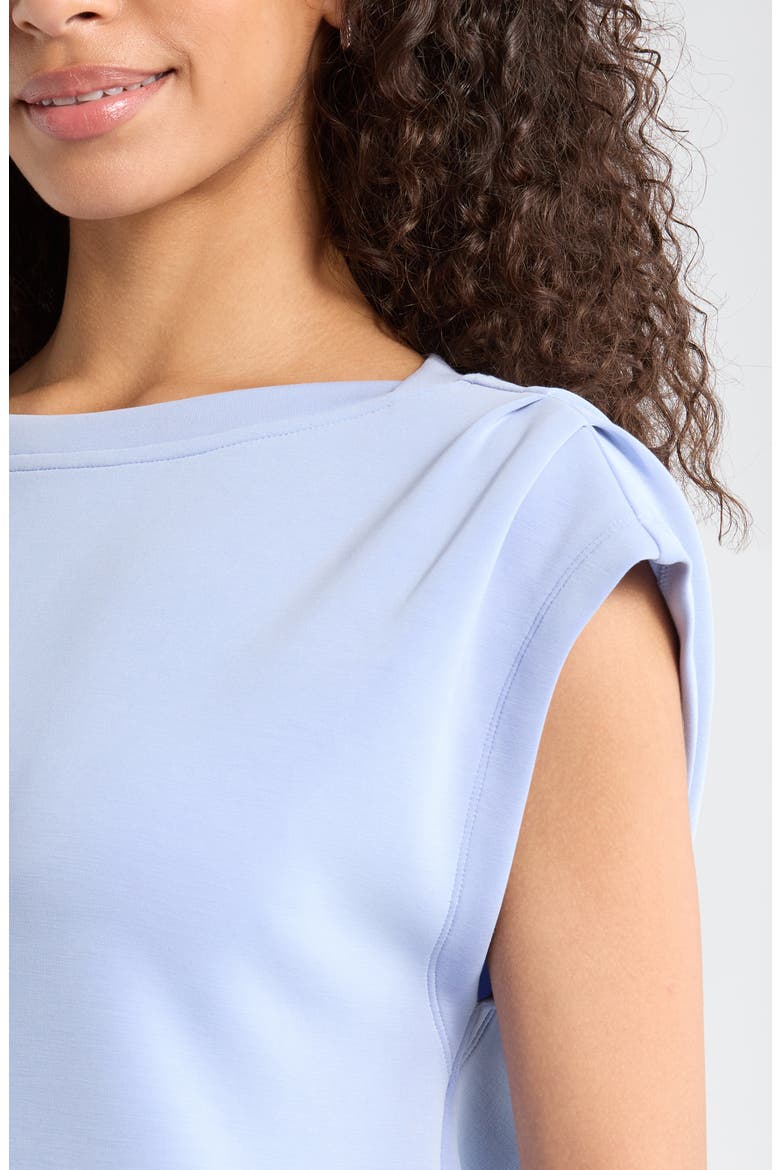 Soft Luxe Knit Gathered Shoulder Top, Alternate, color, BLUE STORK