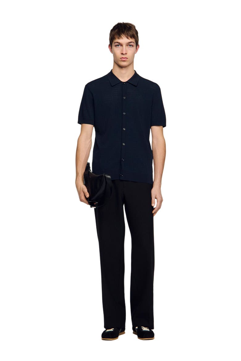 Openwork shirt, Alternate, color, Navy blue
