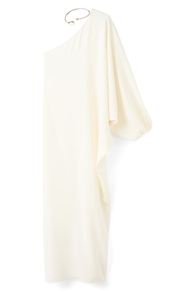 One-Shoulder Maxi Dress, Alternate, color, ECRU
