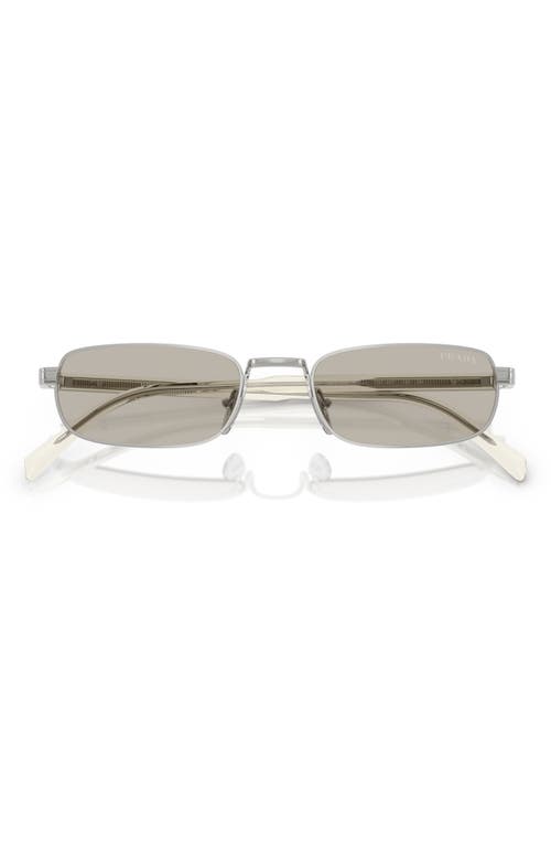 Prada 54mm Rectangular Sunglasses In 1bc30p54 Silver