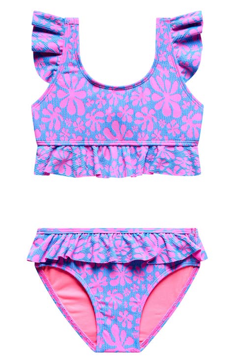Flower Power Ruffle Two-Piece Swimsuit (Toddler & Little Kid)