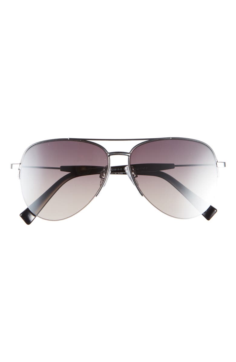 Vince Camuto 56mm Gradient Aviator Sunglasses, Main, color, Silver