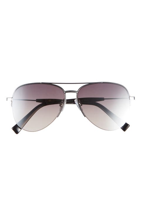 56mm Gradient Aviator Sunglasses