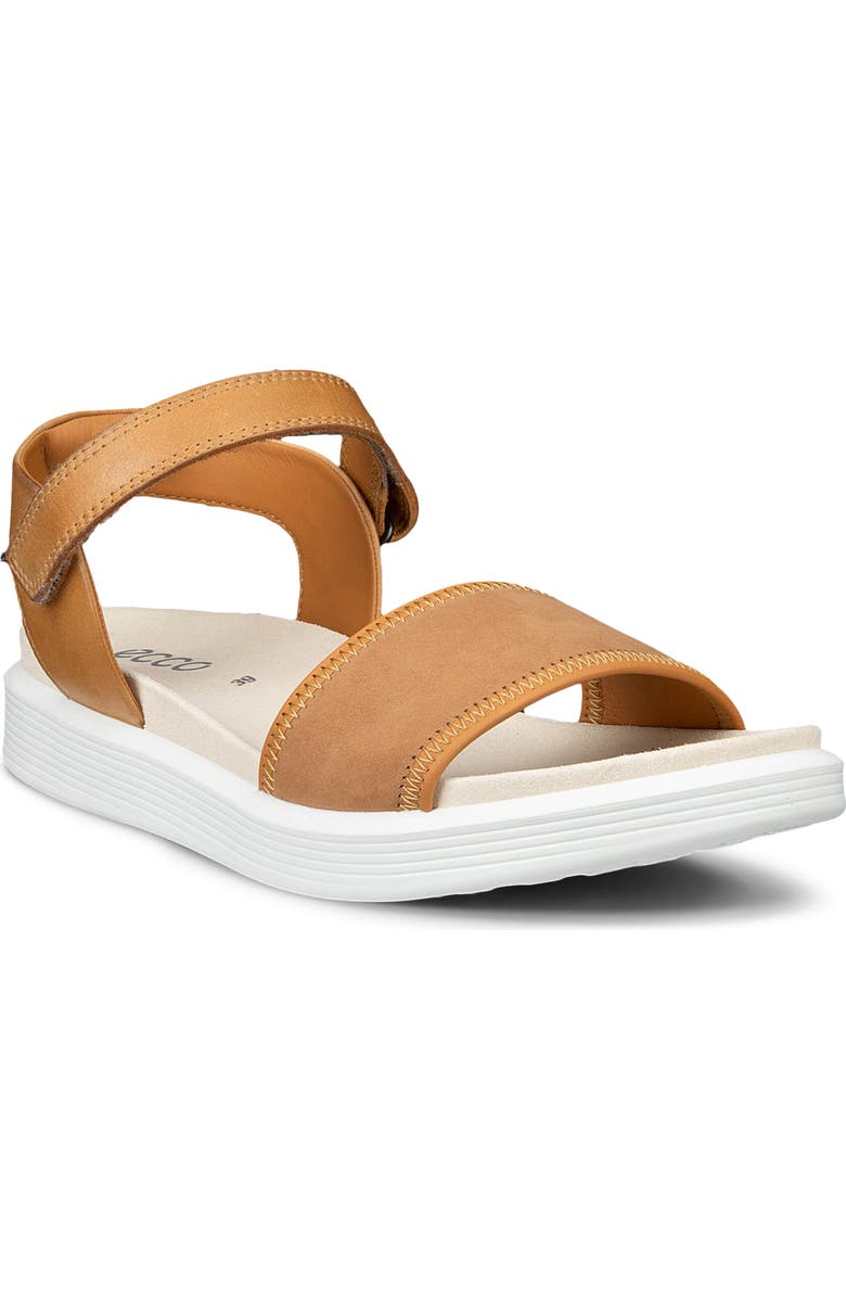 ECCO Soft Two Strap Sandal, Main, color, Cashmere/ Lion