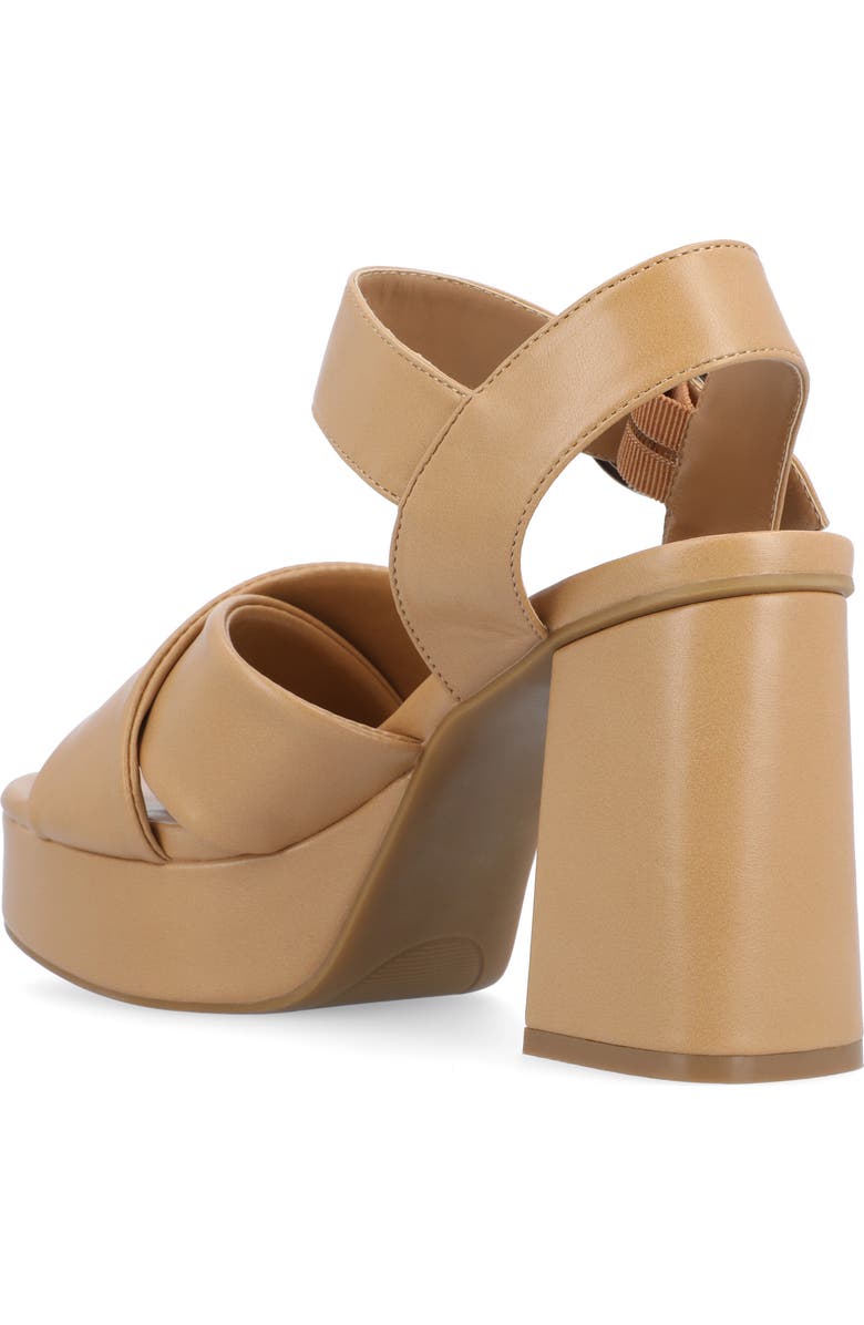 Journee Collection Akeely Block Heel Platform Sandal, Alternate, color, Tan