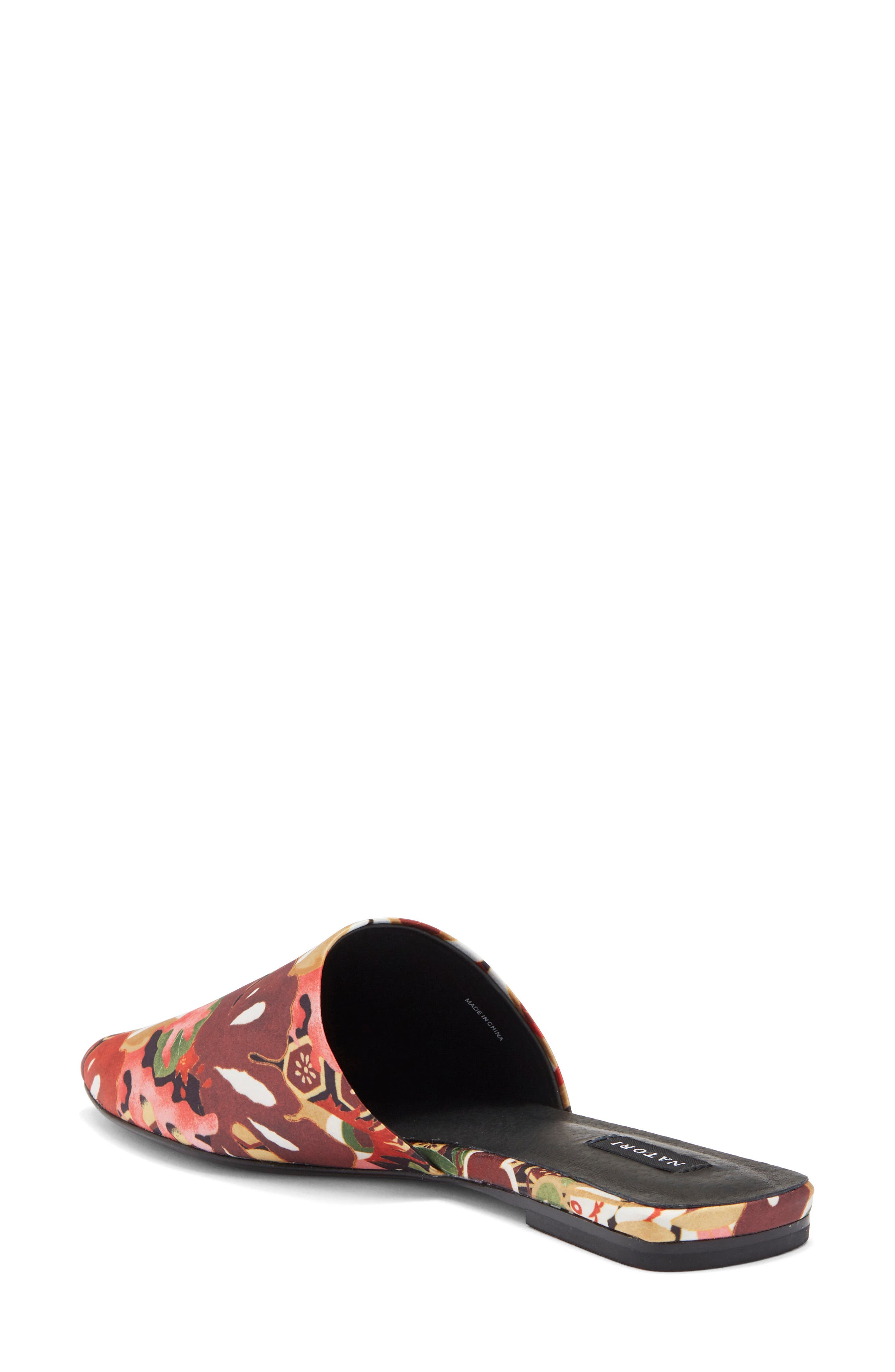 Natori Adore Pointed Toe Satin Mule, Alternate, color, 