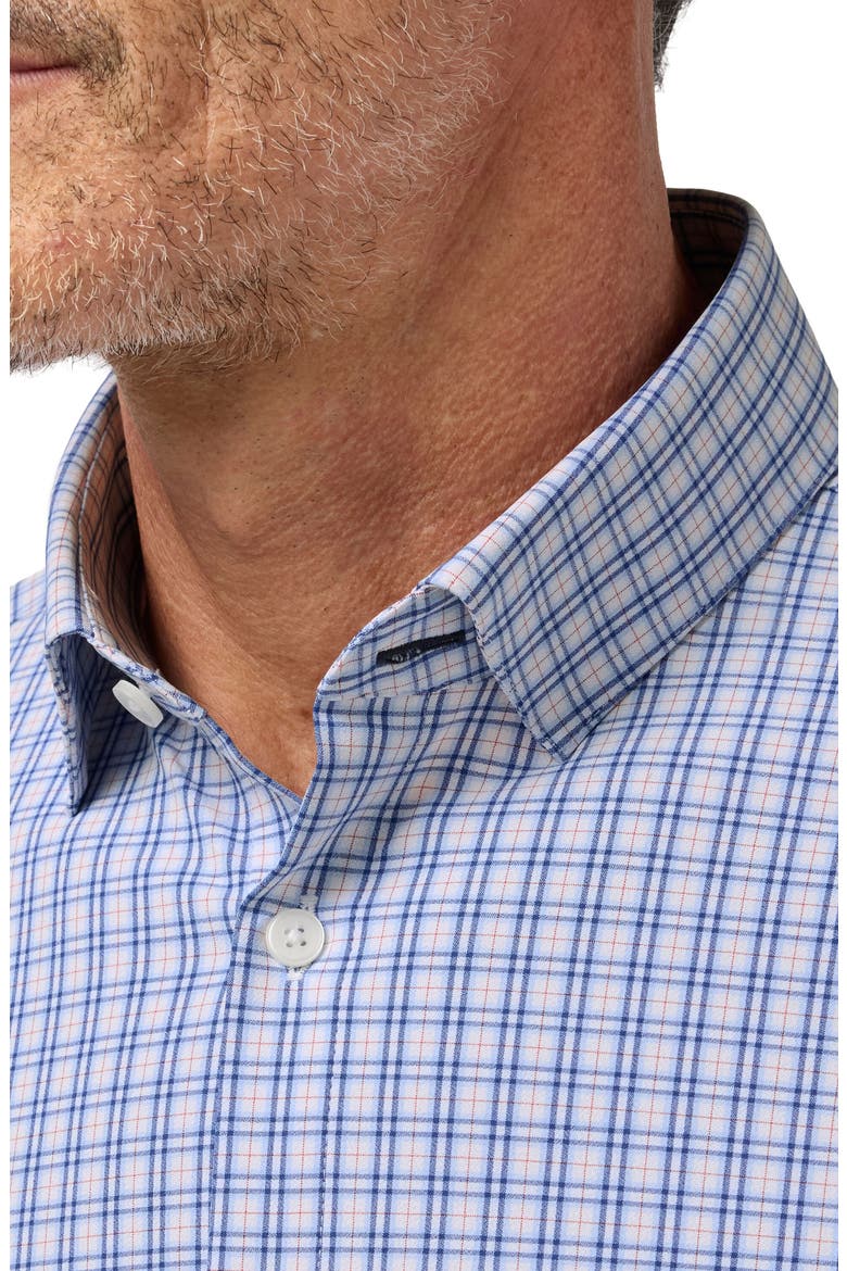 Leeward Trim Fit Cobalt Denis Plaid Button-Up Shirt, Alternate, color, COBALT DENIS PLAID