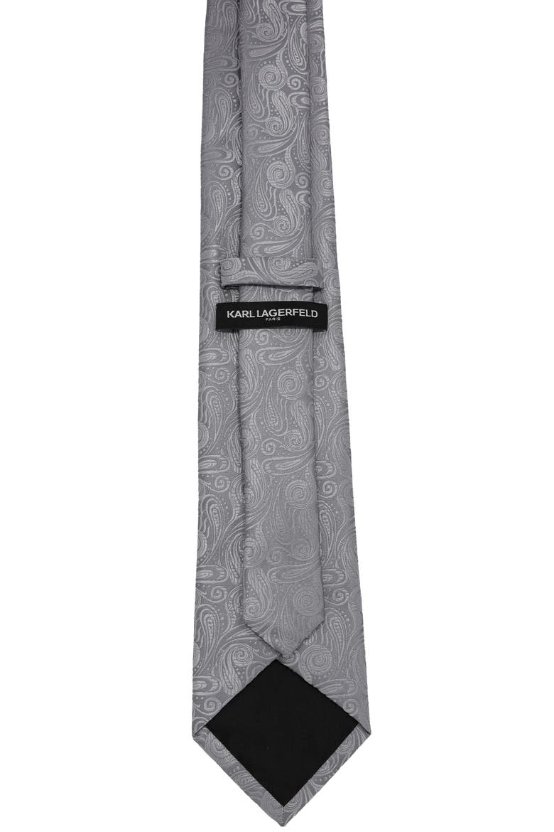 Small Paisley Tie, Alternate, color, SILVER