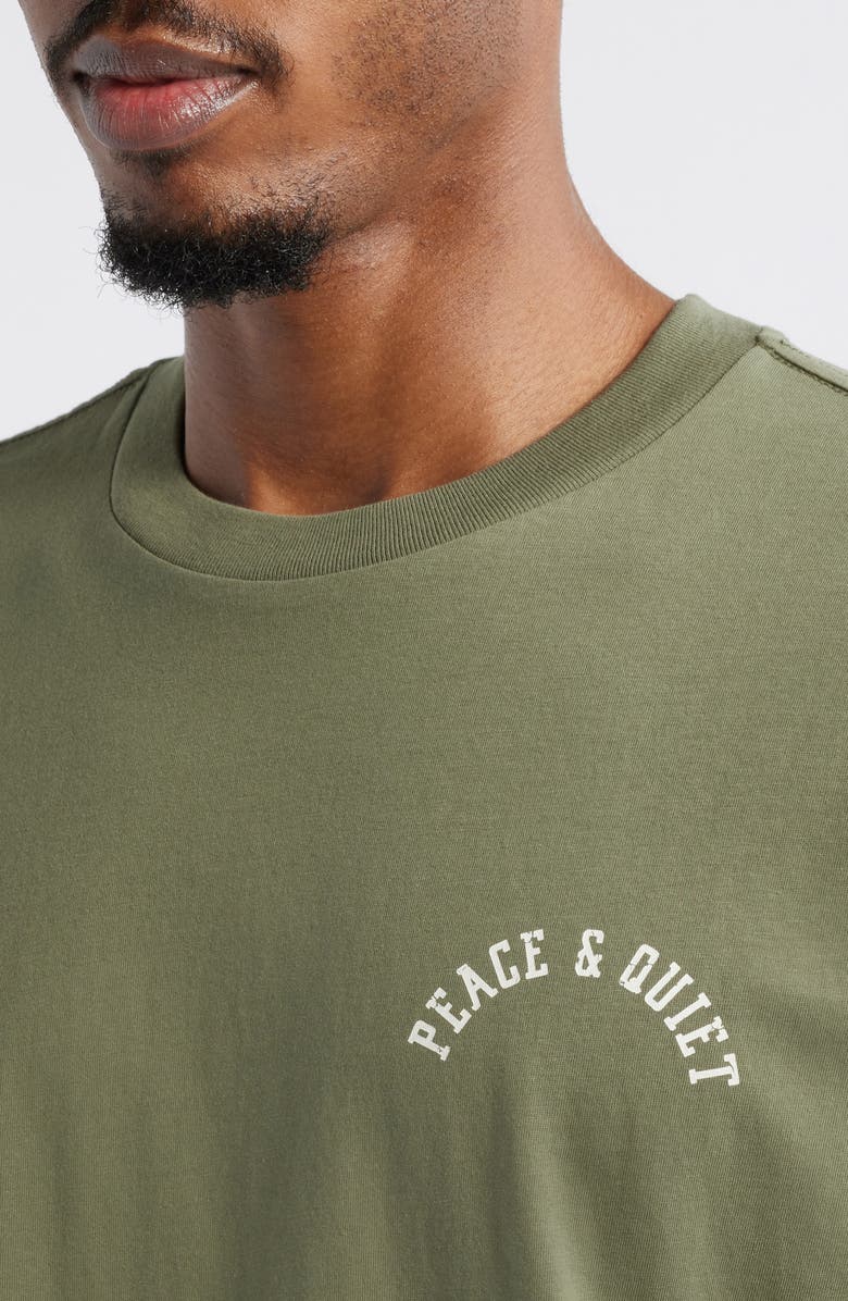 Museum of Peace & Quiet Arch Logo Pigment Dyed Graphic T-Shirt, Alternate, color, 