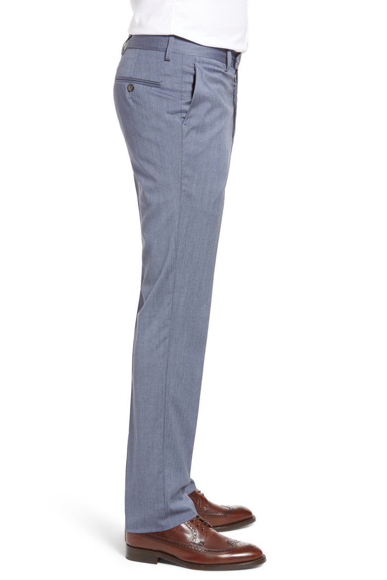 Flat Front Wool Dress Pants, Alternate, color, CHAR-BLUE