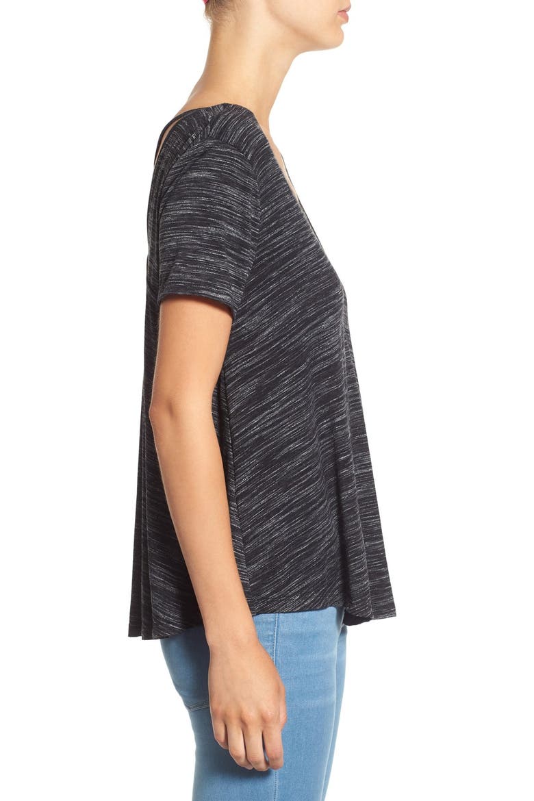 Strappy Back Tee, Alternate, color, CHARCOAL