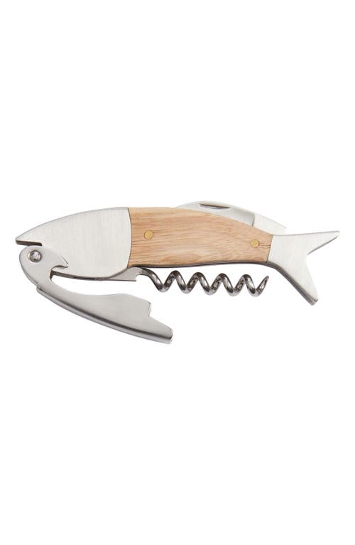 Kikkerland Design 'fish' Corkscrew In Metallic