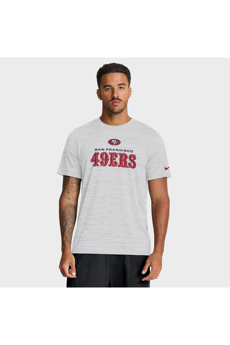 Men's Nike Ash San Francisco 49ers Velocity Endurance Run Dri-FIT T-Shirt, Main, color, Ash