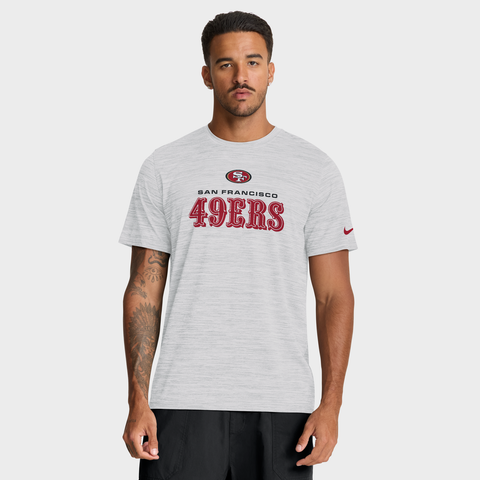 Men's Nike Ash San Francisco 49ers Velocity Endurance Run Dri-FIT T-Shirt