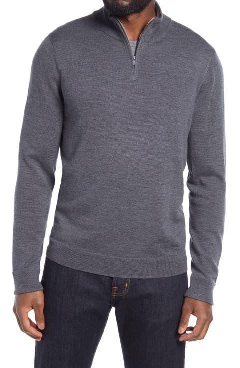 Washable Merino Quarter Zip Sweater