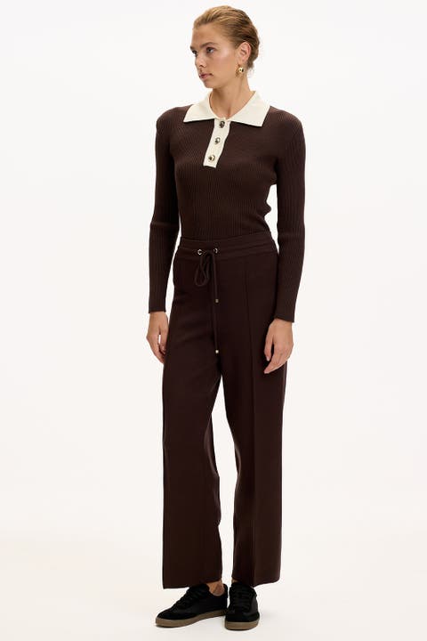Drawstring Knitted Trousers
