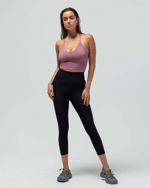 Reformer The Crop Racerback V-neck Tank Top In Purple