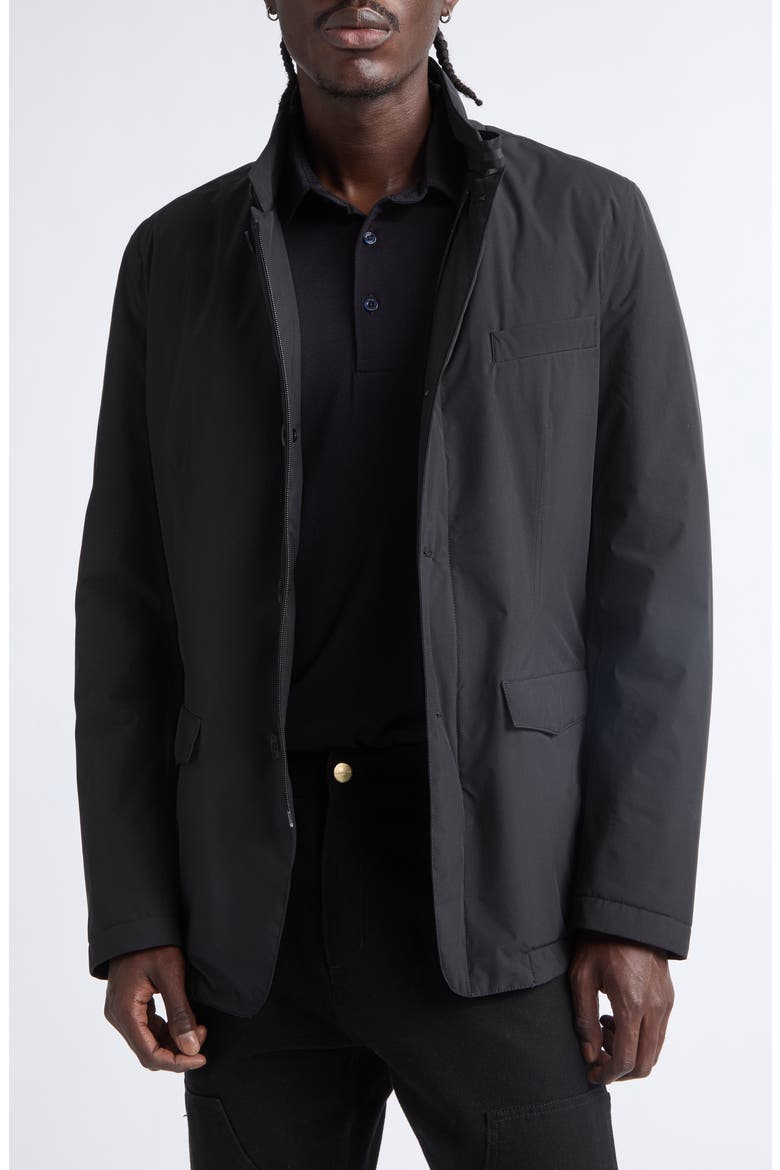 Waterproof Down & Feather Fill Sport Coat with Removable Liner, Alternate, color, 9300 BLACK