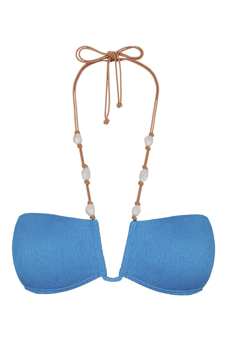 Firenze Ney Carol Beaded Bikini Top, Alternate, color, BLUE