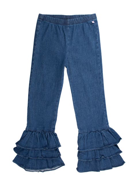 Girls Denim Flare Pants
