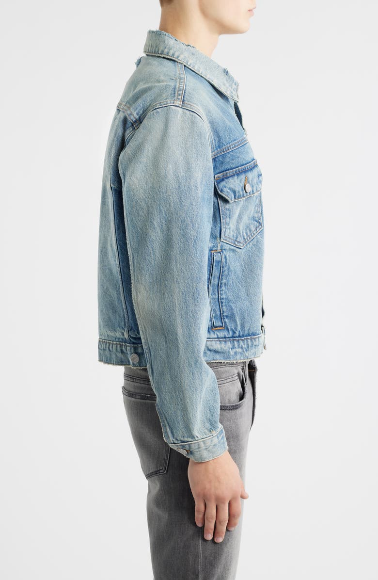 FRAME Distressed Denim Jacket, Alternate, color, Shortstop