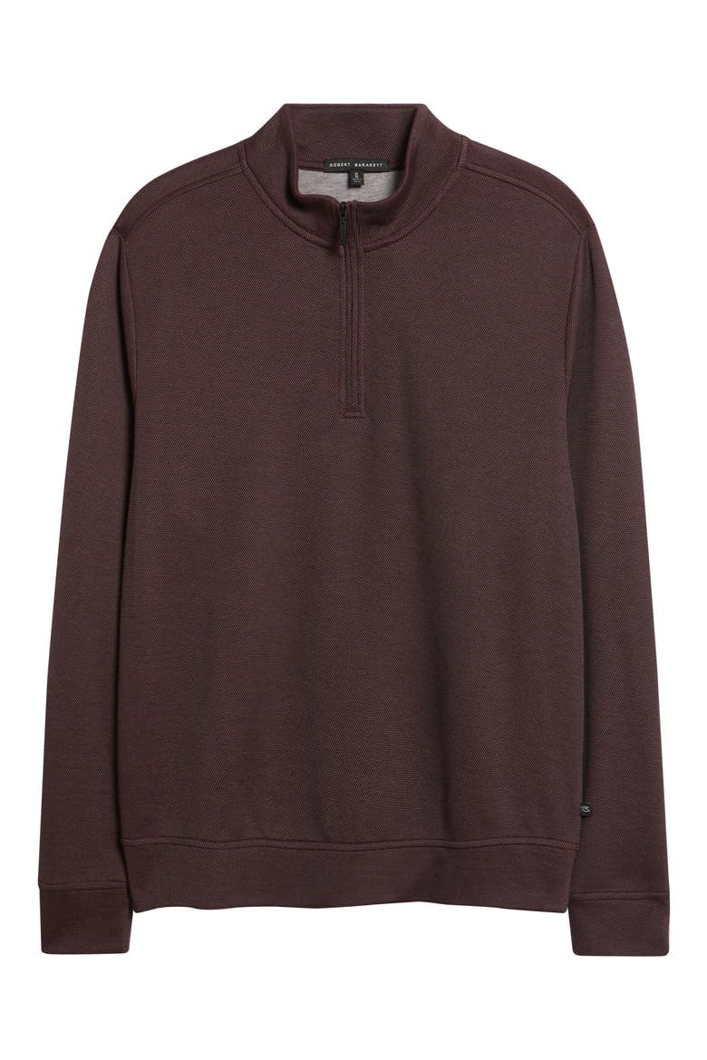 Yorgos Quarter Zip Piqué Pullover, Alternate, color, RED