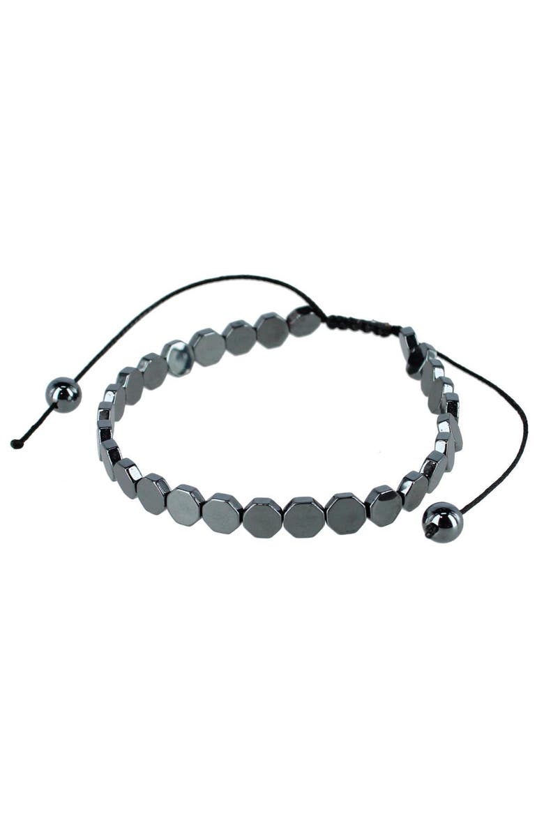 Hawk Metallic Disc Adjustable Bracelet, Main, color, Silver