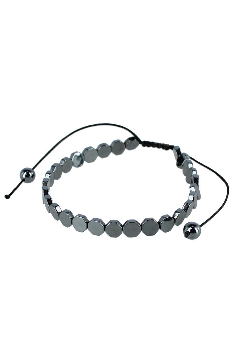 Trafalgar Hawk Metallic Disc Adjustable Bracelet, Main, color, Silver