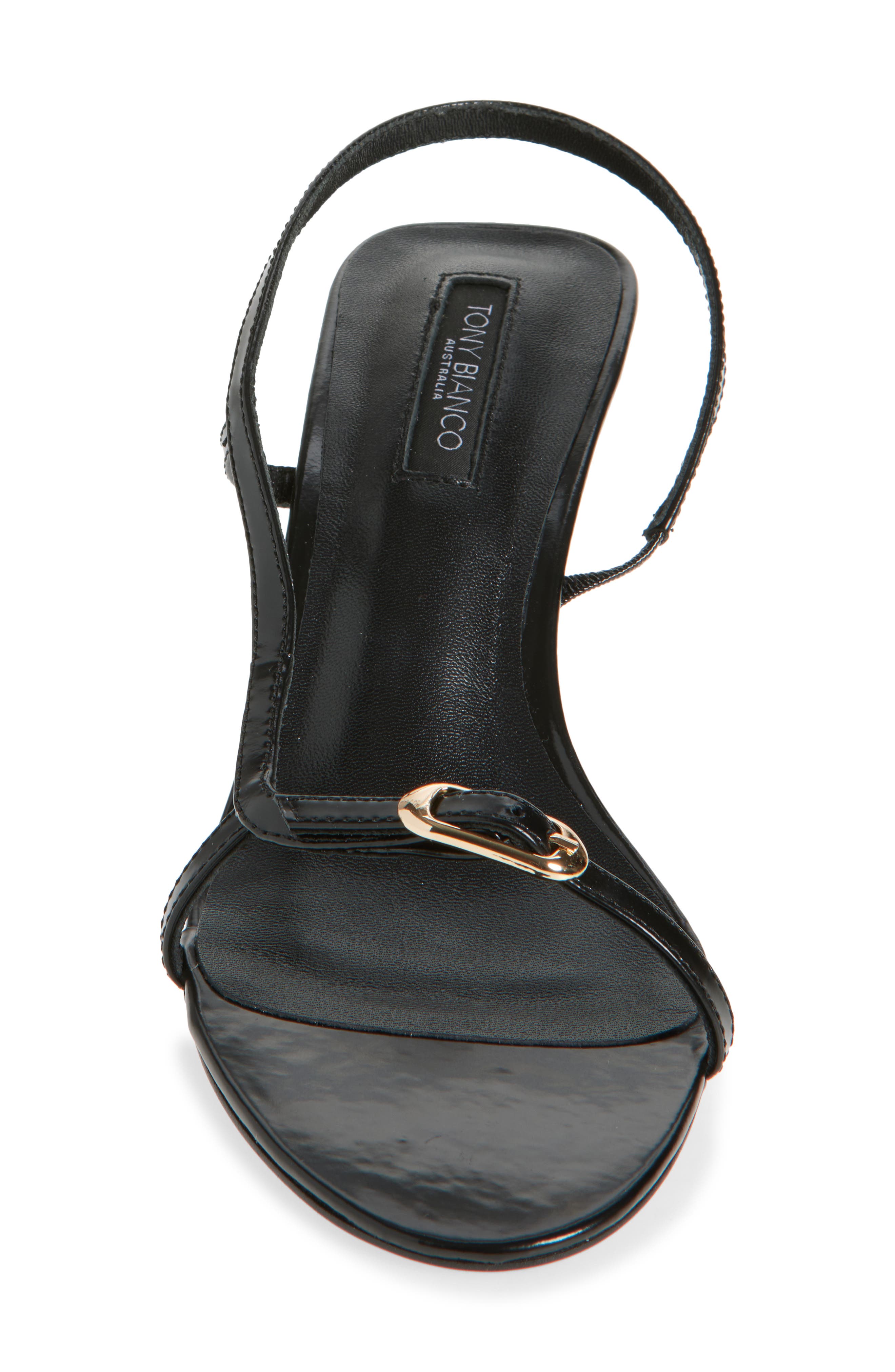 Tony Bianco Christine Slingback Sandal, Alternate, color, Black Hi Shine